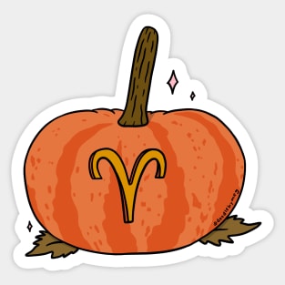 Aries Pumpkin Sticker